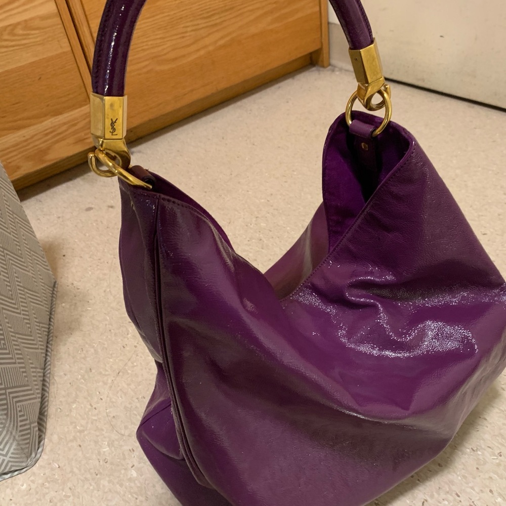 Patent leather YSL Roady Hobo bag